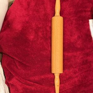 Vintage Wooden Rolling Pin in Natural Wood Finish